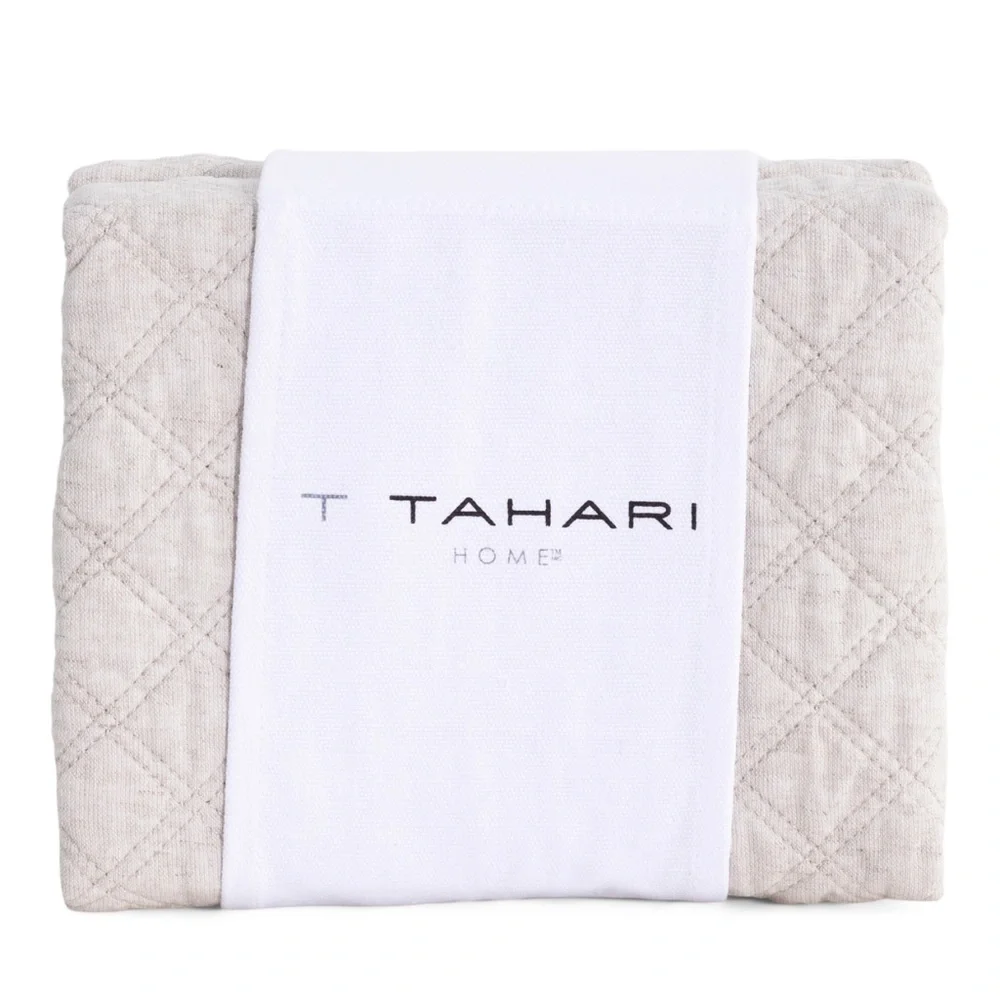 🎉LAST PIECE 🎉 TAHARI HOME 2pk Double Diamond Mel Linen Blend Shams - Picture 1 of 4